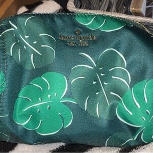 Kate Spade Green Leaf Cosmetic Bag